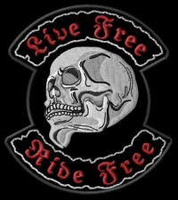 Skull profile Live Free Ride