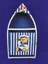 Maritimer Holz Wand Schlüsselkasten Schlüsselschrank Matrose 6 Hak.  27 x 20 x 7