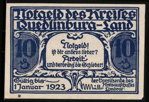 Notgeld quedlinburg 1923 10 - notgeld,