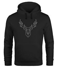 Hoodie Herren Hirsch Polygon