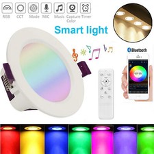 LED Einbaustrahler 5W 9W Bluetooth RGB Einbauleuchten Decken Spots Dimmbar 230V