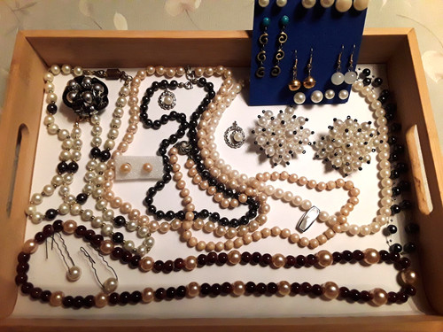 Perlen schmuck konvolut aus - ,