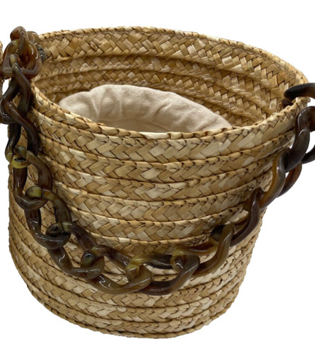 Modischer raffia basket bag - raffia,