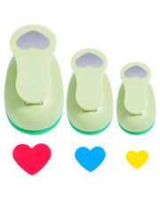 UCEC Herz Stanzer Set, 3 Stück Papierstanzer Motivlocher Stanzer Set mit verschi