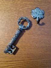 Korkenzieher Flaschenöffner Schlüssel Weinschlüssel messing m. Aufhänger Vintage