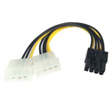 R38 8pin PCIe auf 2x 4 Pin Molex Grafikkarte Stromkabel PCIe Stromadapter Kabel