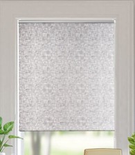 Klemmrollo Klemmfix ohne bohren Sonnenschutz  weiß grau Thermo kariert