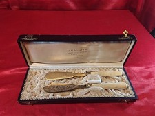 Antikes 2er Set Fisch/Vorlegebesteck Bein Elefant Silber ? Tw.Vergoldet (4602