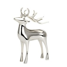 Rentier Deko versilbert 32cm