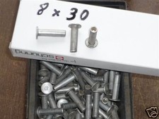 20x Hohlnieten Aluminium Nieten 8 x 30  Bremsbelag Oldtimer Traktor LKW 