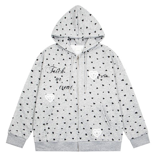 Y2k oversize zip hoodie - y2k,