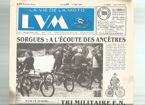 Vie moto 89 09 - de, la