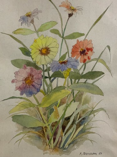 Aquarell blumen gerahmt hinter - aquarell,