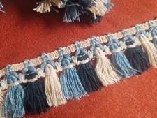 8,75 m Quastenborte 3,5 cm breit aus Omas Nähschrank Borte DDR Vintage  (b30A/B5