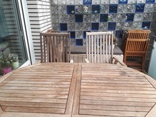 Teakholztisch Oval mit