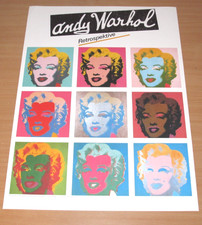 ANDY WARHOL POSTER " RETROSPEKTIVE " MARILYN MONROE EXHIBITION PLAKAT in MINT