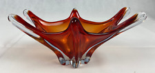 Murano Schale rot-transparent