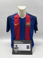 FC Barcelona Trikot Messi, Neymar & Suarez signiert Autogramm Nike COA L