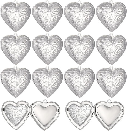 Herz medaillon anhänger set - medaillon,