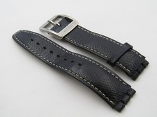 SWATCH IRONY LEDERARMBAND "HAPPY JOE  / SCHWARZ" (A337) -MIT EDELSTAHLSCHLIEßE