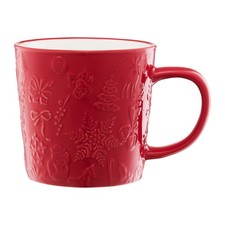 AMBITION Kaffeebecher Weihnachtsbecher Weihnachtstasse Tee Frosty 380 ml rot 