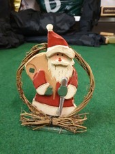 Weihnachtsdeko Weihnachtsmann Figur aus Holz handbemalt rustikal Winterdeko