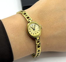 Dugena Damen Armbanduhr Vintage Classic vergoldet Handaufzug Armband Sammler 