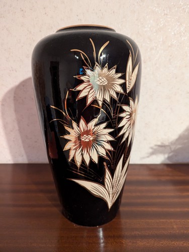 Vase bodenvase schwarz weiß - schwarz,