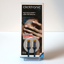CLICKTRONIC 'Advanced' High Speed HDMI Kabel (HD, 3D & 4k), 50cm | NEUW & OVP