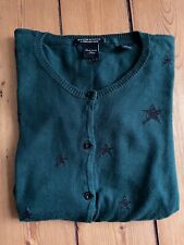 MAISON SCOTCH CARDING STRICKJACKE GRÜN MIT STERNEN GR. 3 EU M