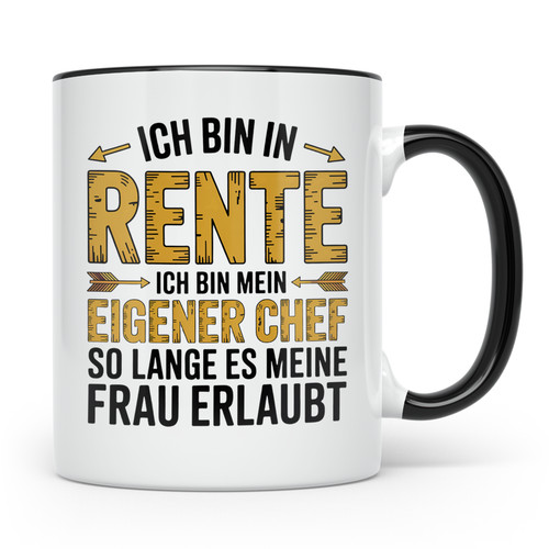Rentner tasse mit spruch - tasse,