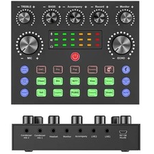 V8S Podcast-Aufnahmegerät mit Live-Streaming, Podcast-Mixer,Soundkarte usw