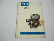 JLO L152 Allzweck Motor Montagehinweise Werkstatthandbuch 1964