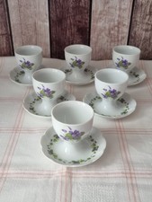 Kaiser Porzellan Romantica Viola AK 6 Eierbecher mit Ablage Fütterer 