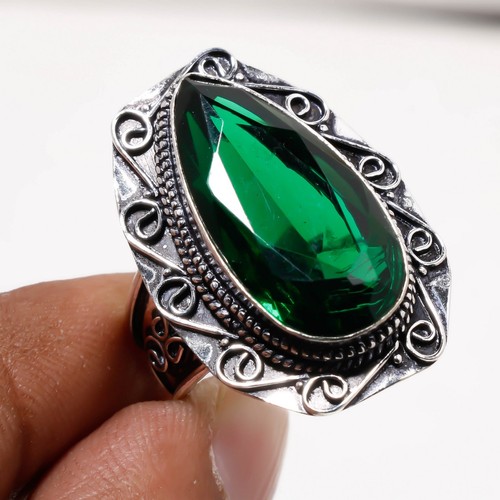 Chromdiopsid edelstein ring - chromdiopsid,