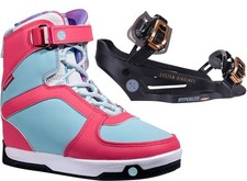 HYPERLITE Wakeboard Set Wakeboardbindung SYSTEM LOWBACK 2025 inkl. ARIES Boots