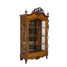 Antiker Vitrinenschrank um 1870 Bücherschrank Louis Philippe B: 109 cm -11842-