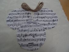 12 Stoff-Deckchen-Set /Deko-Haube Baumwolle MUSIK Einmachgläser Marmeladen