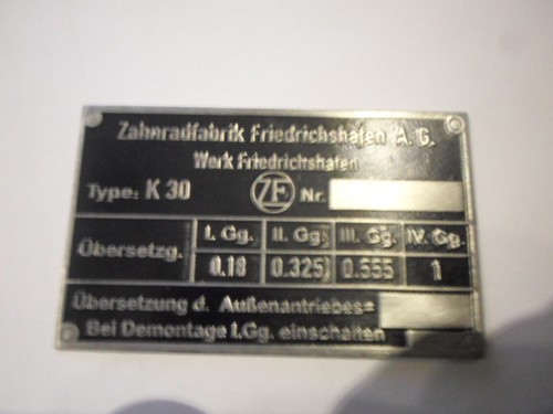 Typenschild schild getriebe - typenschild,