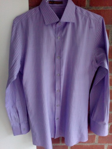 Hemd lila mit feinen - lila,