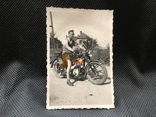 altes Foto Oldtimer-Motorrad vermutlich EMW (Fotostudio Wittenberge/ Prignitz)