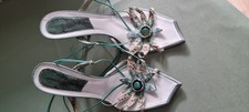 Vero Cuoio Sandalen Gr. 41 Schlangen-Leder Exklusiv High Heels