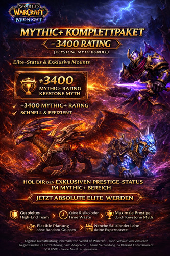 Wow mythic 3400 rating - 3400,