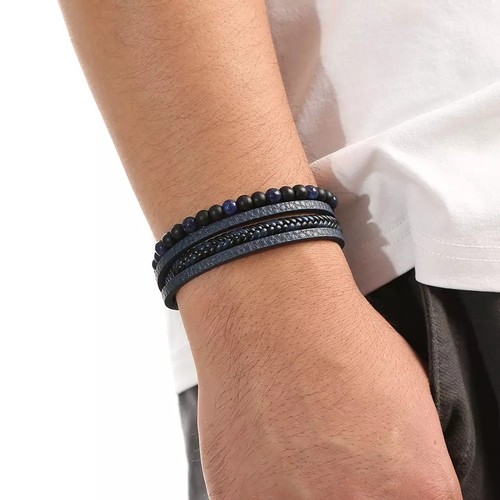 Herren armband leder - herren,