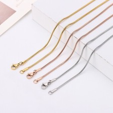 Schlangenkette Edelstahl Halskette Silber Gold Anhänger Damen Herren Kette 