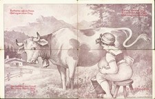 13706720 - Puzzle 4 Karten komplett Kuh Melken sehr gute Erhaltung Verlag