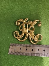 (2858) Altes goldfarbende Kartuschkasten Auflage Württemberg 