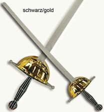 Florett 2er Set schwarz/gold