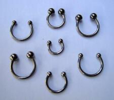 PIERCING TITAN G23 HUFEISEN 1,2 MM & 1,6 MM STAB, KUGELN DURCHMESSER  2,5 - 8 MM