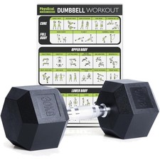 Hexagon Hanteln Poly Gummiert